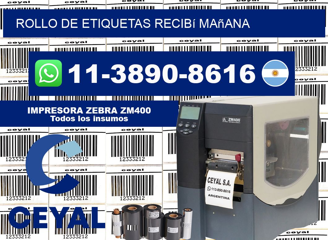 ROLLO DE ETIQUETAS recibí mañana