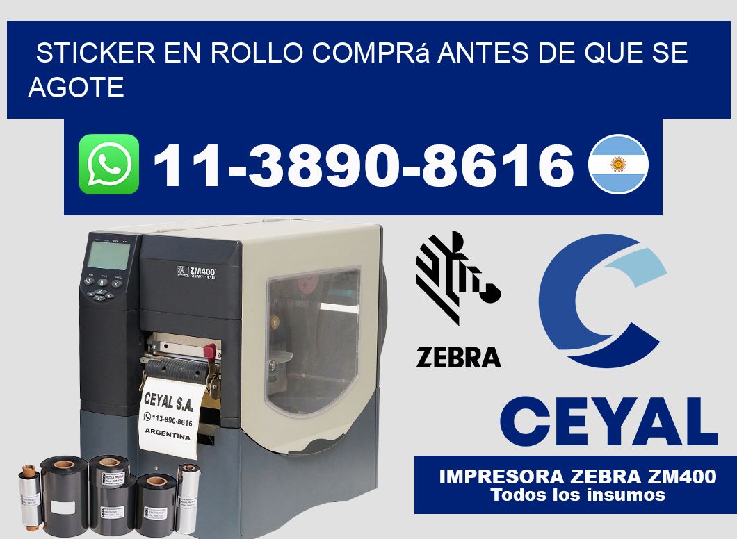 STICKER EN ROLLO Comprá antes de que se agote