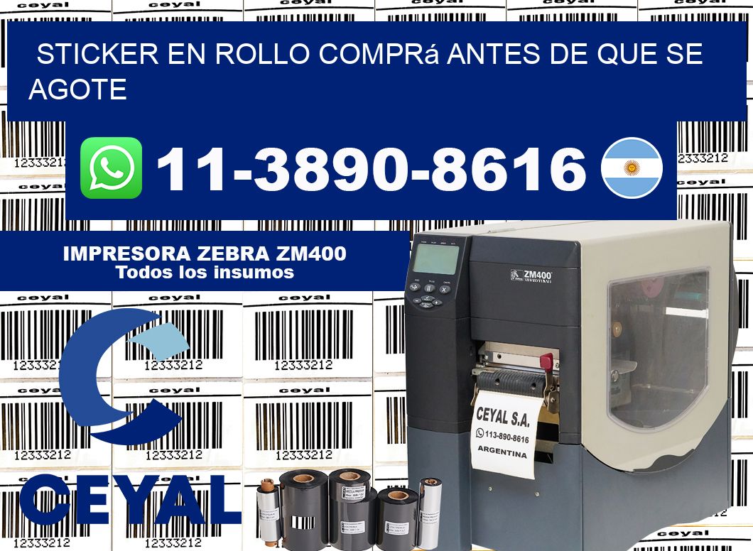 STICKER EN ROLLO Comprá antes de que se agote