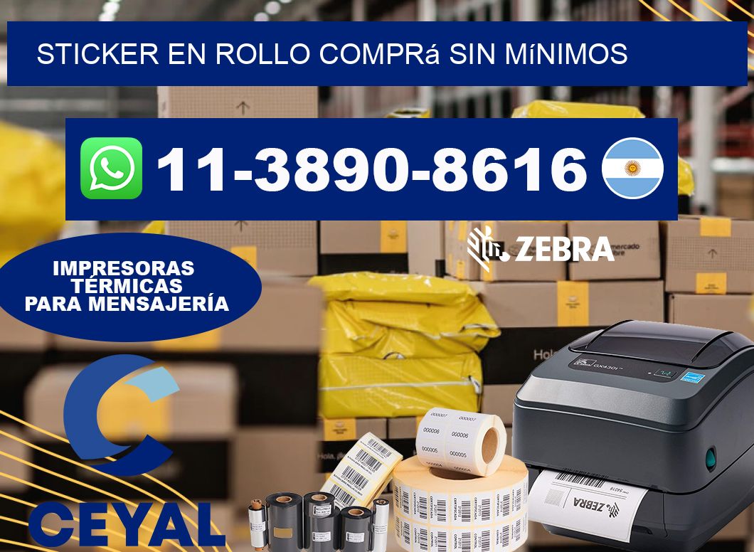 STICKER EN ROLLO Comprá sin mínimos