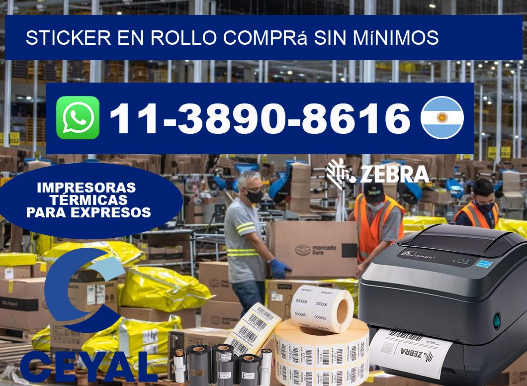 STICKER EN ROLLO Comprá sin mínimos