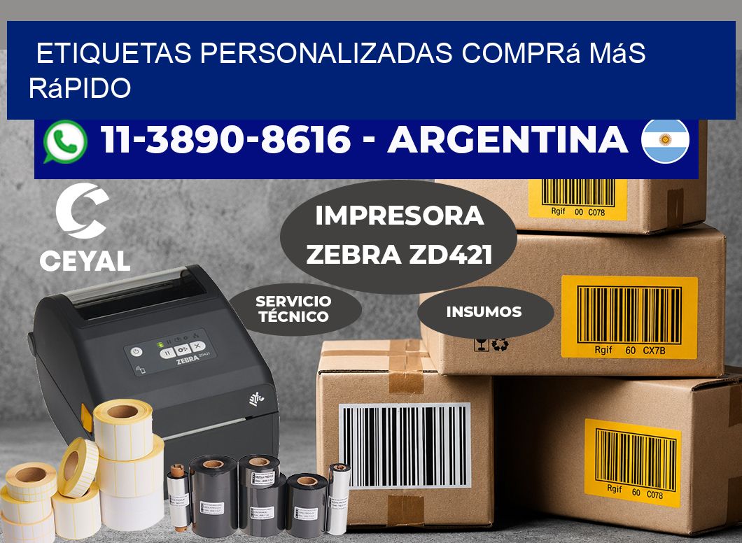 etiquetas personalizadas Comprá más rápido