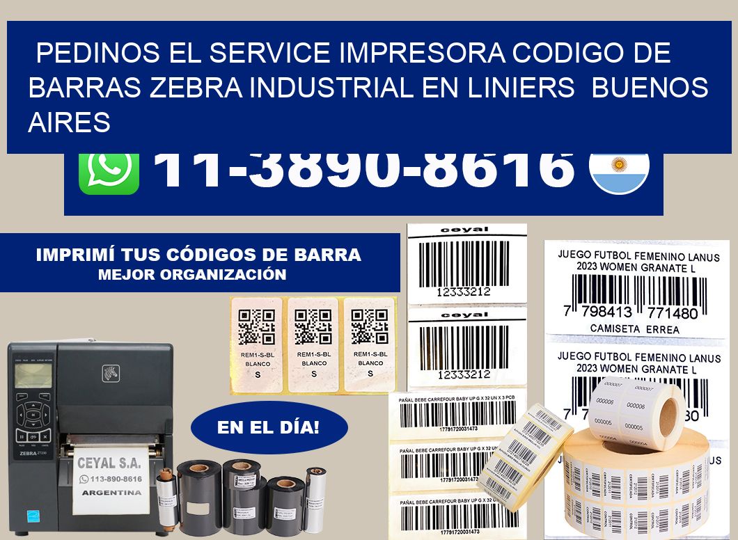 pedinos el service impresora codigo de barras zebra industrial en Liniers  Buenos Aires