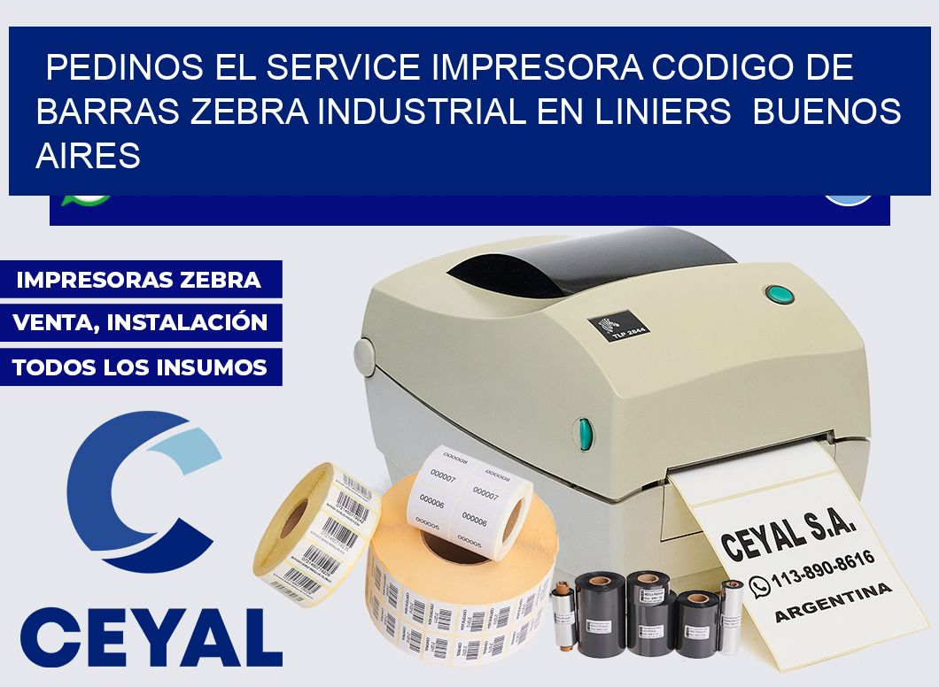 pedinos el service impresora codigo de barras zebra industrial en Liniers  Buenos Aires