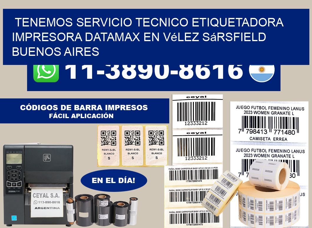 tenemos servicio tecnico etiquetadora impresora Datamax en Vélez Sársfield  Buenos Aires