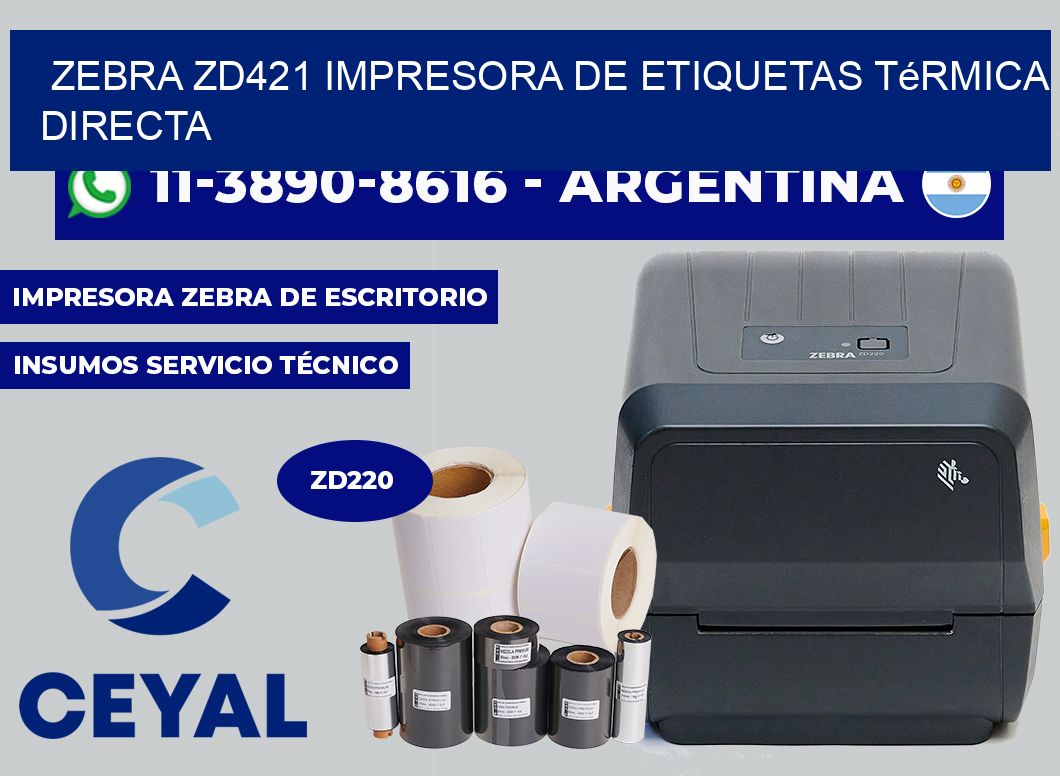 zebra ZD421 impresora de etiquetas térmica directa
