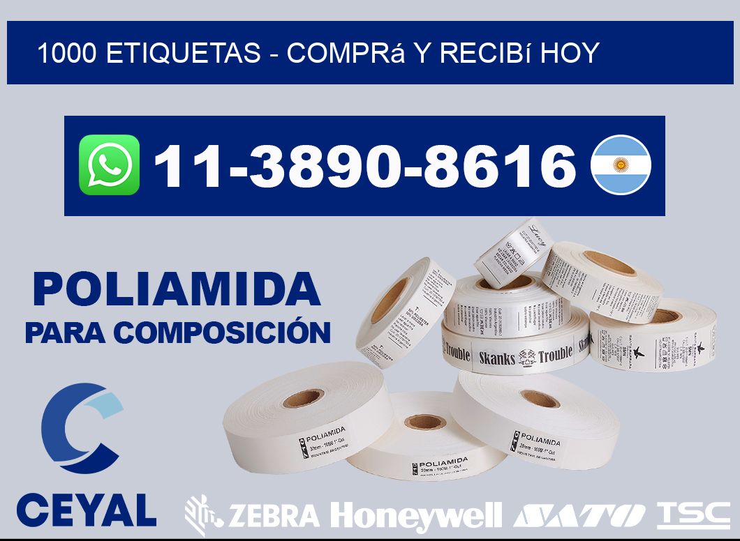 1000 ETIQUETAS - Comprá y recibí hoy