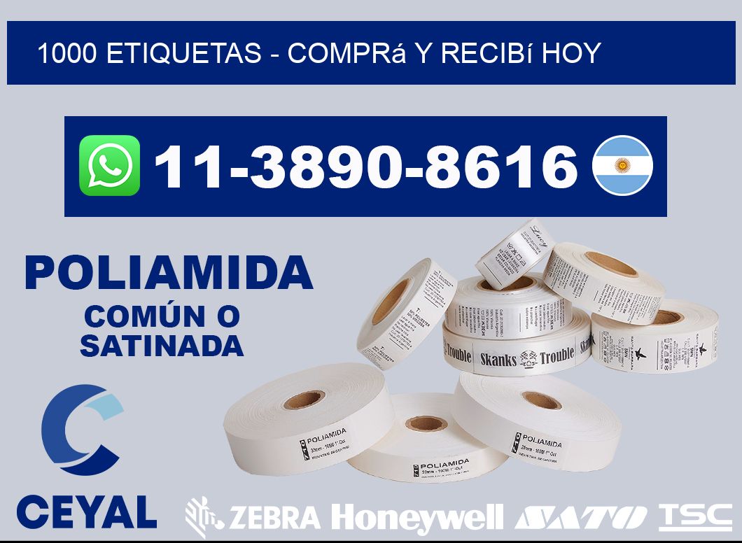 1000 ETIQUETAS - Comprá y recibí hoy