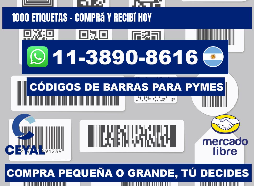 1000 ETIQUETAS - Comprá y recibí hoy