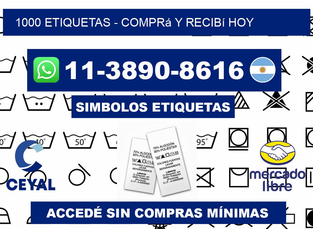 1000 ETIQUETAS - Comprá y recibí hoy