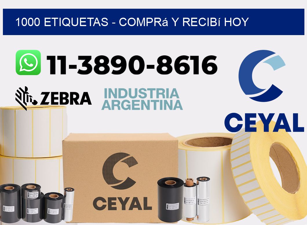 1000 ETIQUETAS - Comprá y recibí hoy