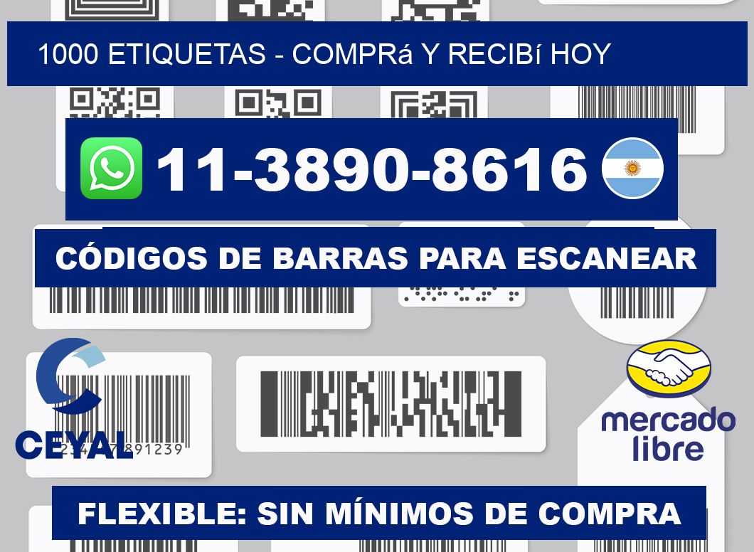 1000 ETIQUETAS - Comprá y recibí hoy