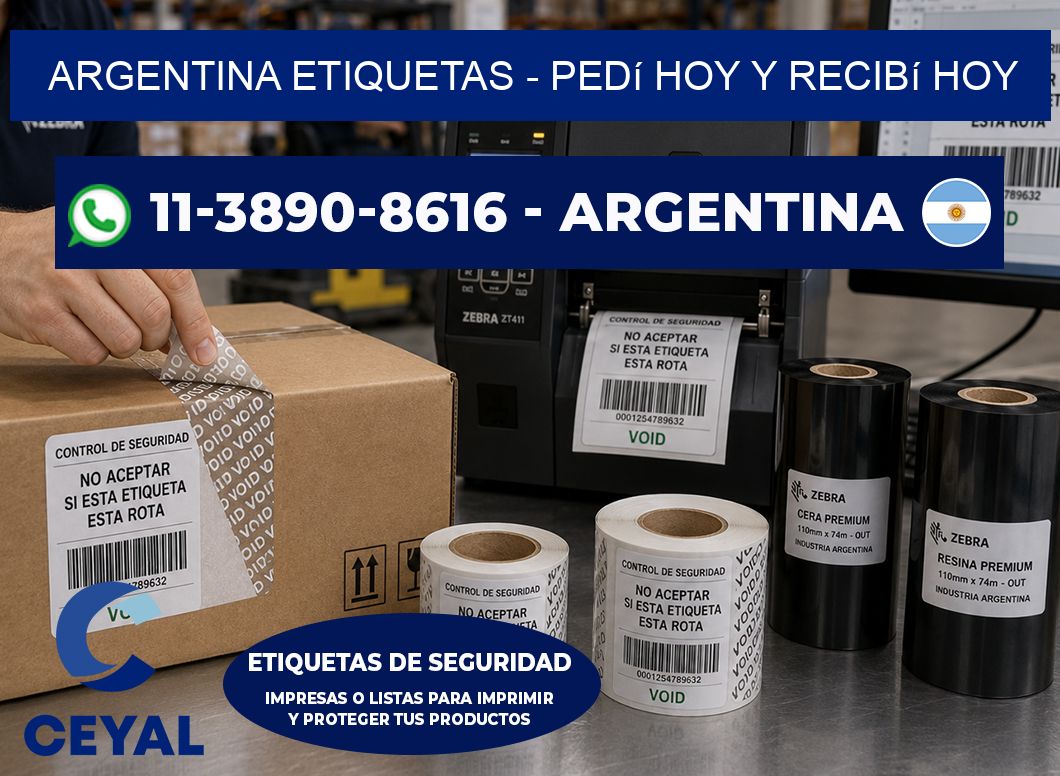 ARGENTINA ETIQUETAS - Pedí hoy y recibí hoy