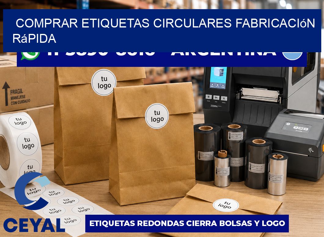 COMPRAR ETIQUETAS CIRCULARES Fabricación rápida