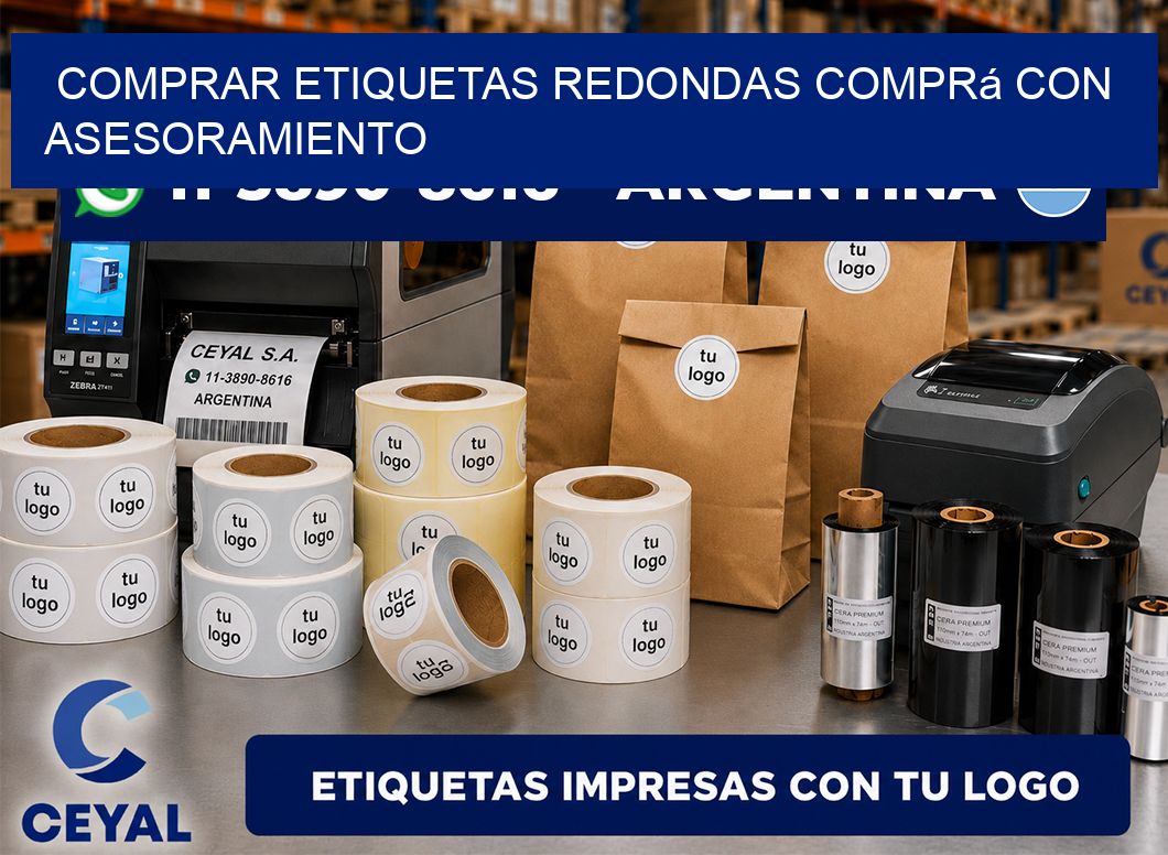 COMPRAR ETIQUETAS REDONDAS Comprá con asesoramiento