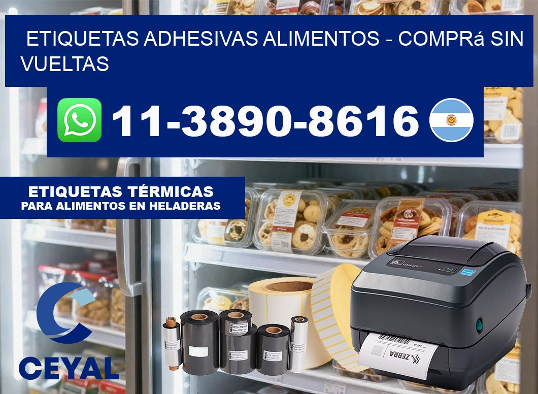 ETIQUETAS ADHESIVAS ALIMENTOS - Comprá sin vueltas