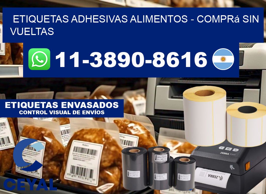 ETIQUETAS ADHESIVAS ALIMENTOS - Comprá sin vueltas