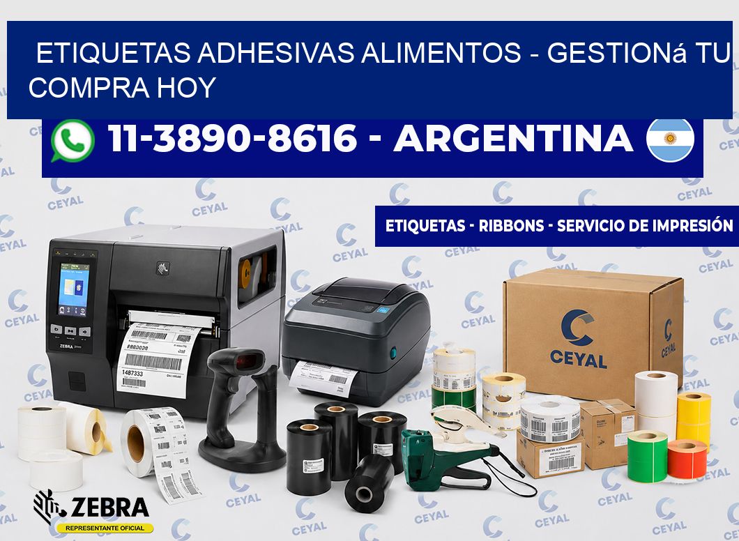 ETIQUETAS ADHESIVAS ALIMENTOS - Gestioná tu compra hoy