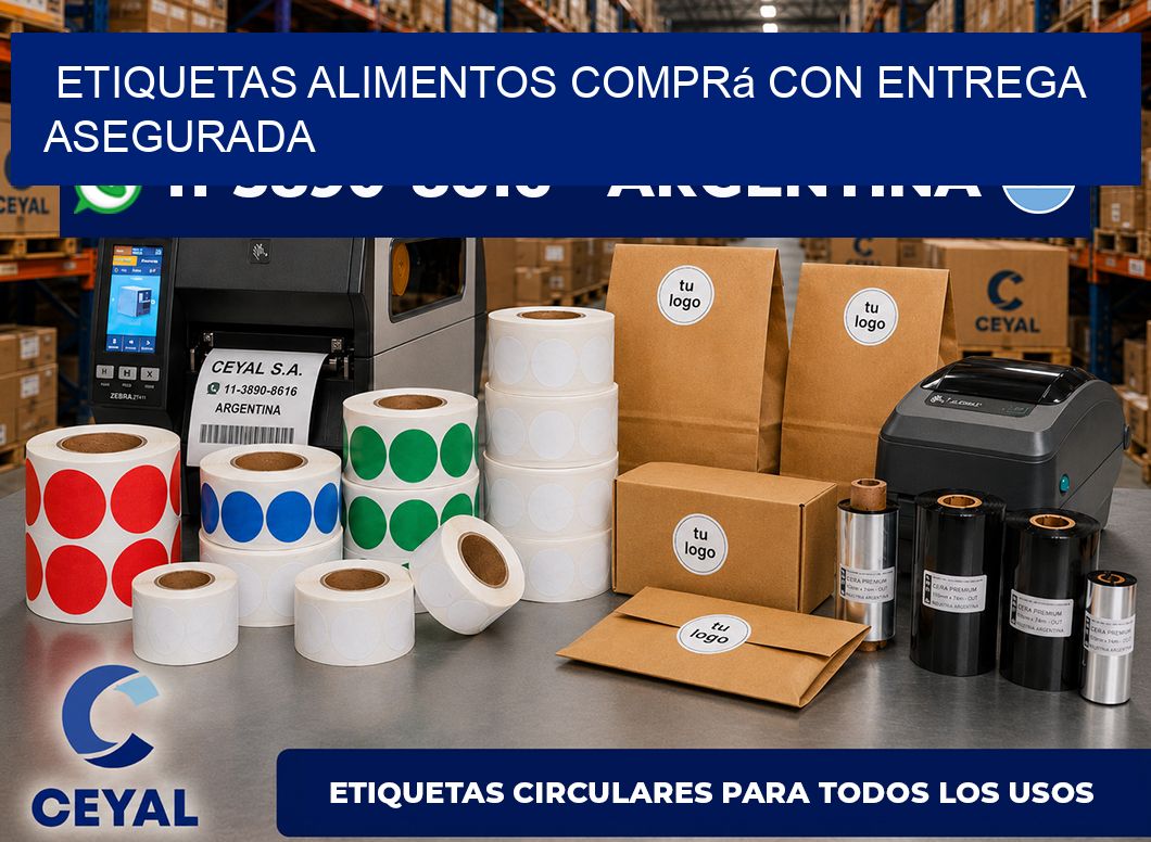 ETIQUETAS ALIMENTOS Comprá con entrega asegurada