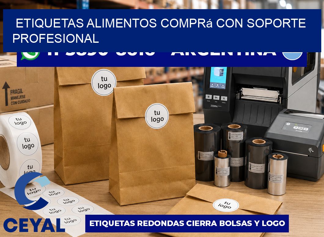 ETIQUETAS ALIMENTOS Comprá con soporte profesional