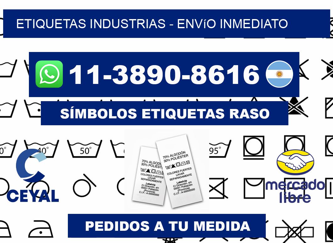 ETIQUETAS INDUSTRIAS - Envío inmediato