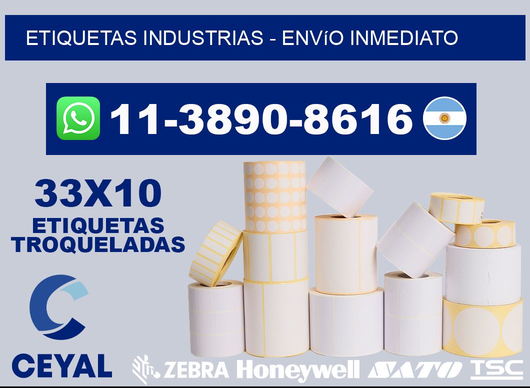 ETIQUETAS INDUSTRIAS - Envío inmediato