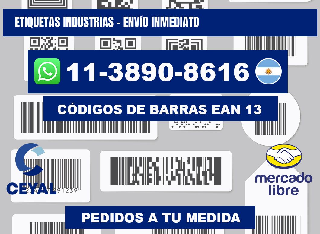 ETIQUETAS INDUSTRIAS - Envío inmediato