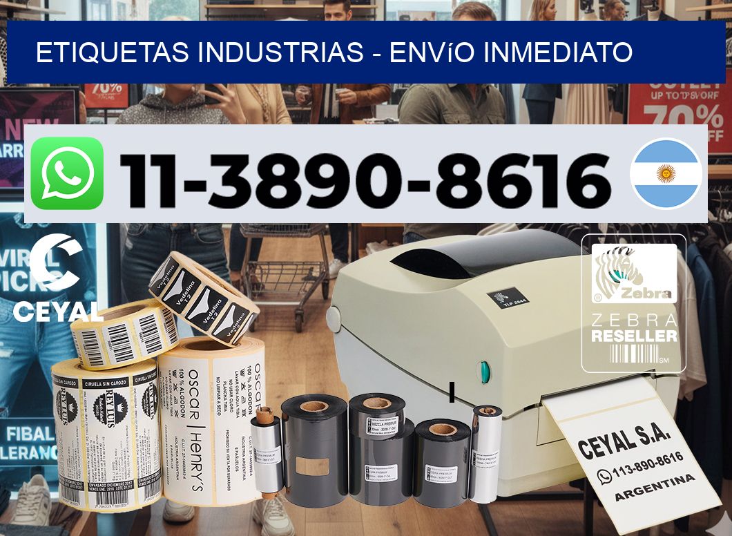 ETIQUETAS INDUSTRIAS - Envío inmediato