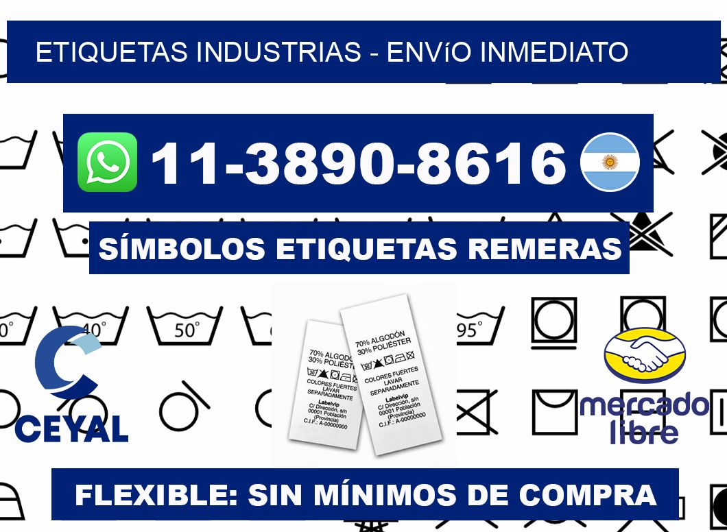 ETIQUETAS INDUSTRIAS - Envío inmediato