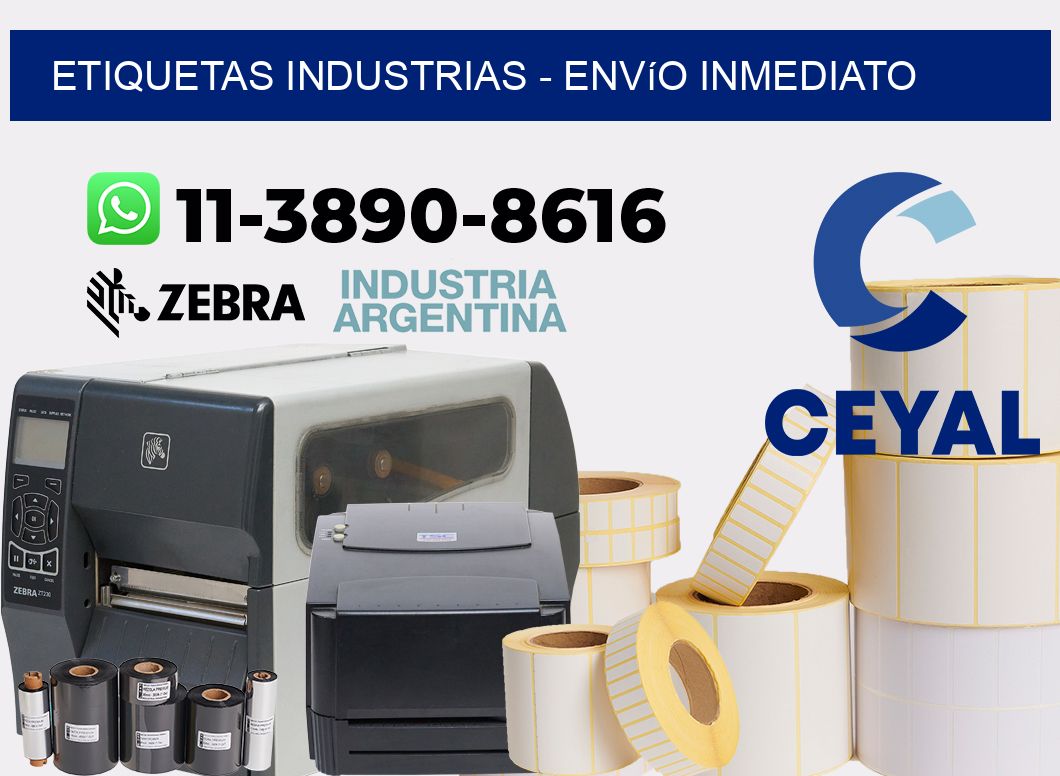 ETIQUETAS INDUSTRIAS - Envío inmediato