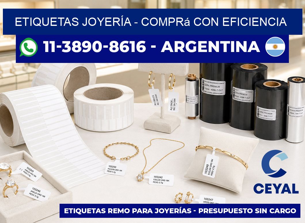 ETIQUETAS JOYERÍA - Comprá con eficiencia