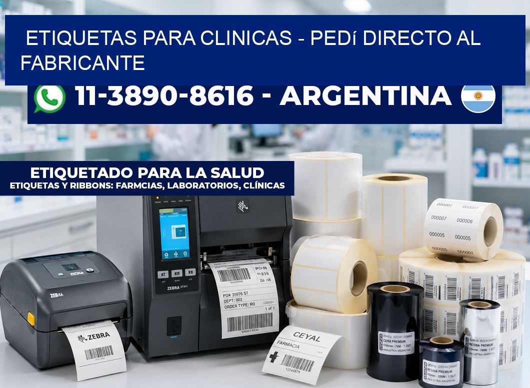 ETIQUETAS PARA CLINICAS - Pedí directo al fabricante