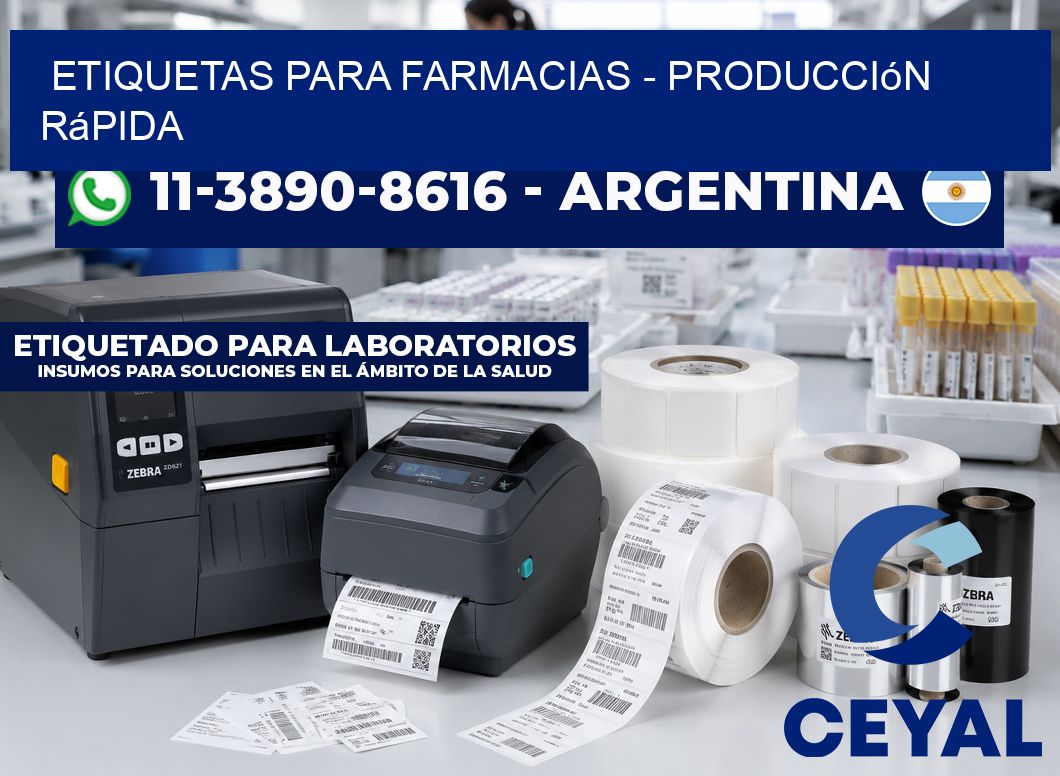 ETIQUETAS PARA FARMACIAS - Producción rápida
