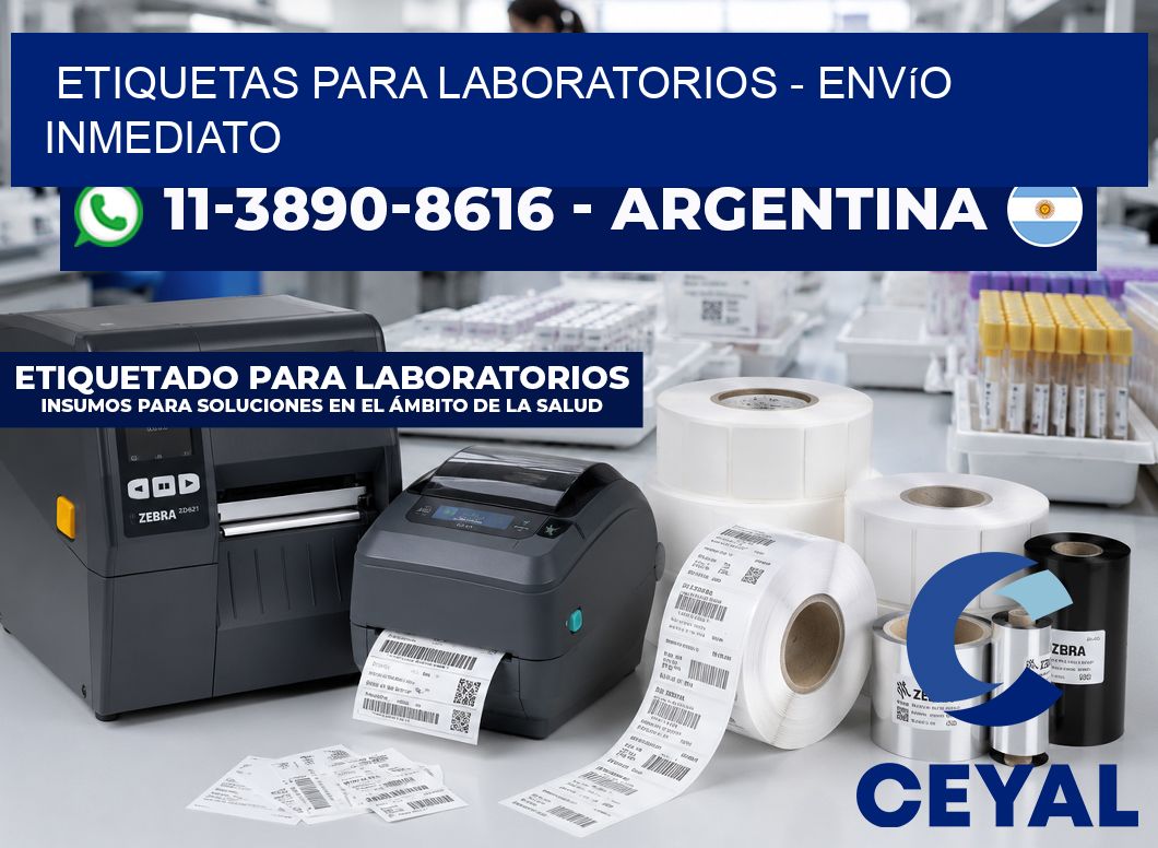 ETIQUETAS PARA LABORATORIOS - Envío inmediato