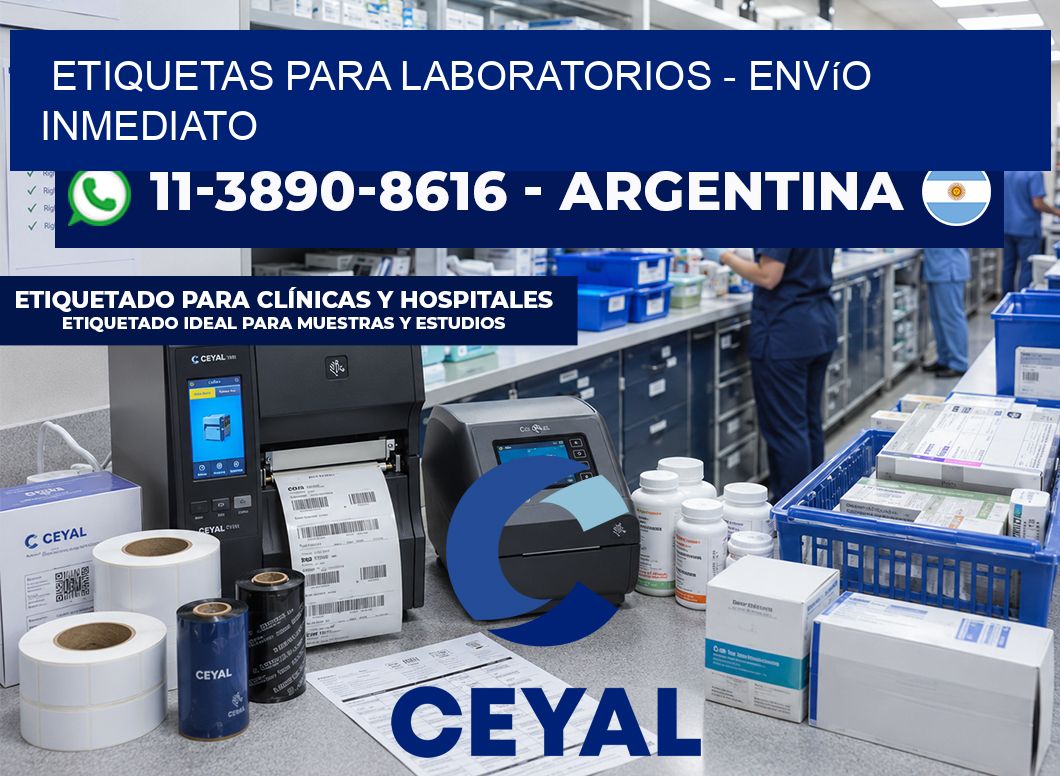 ETIQUETAS PARA LABORATORIOS - Envío inmediato