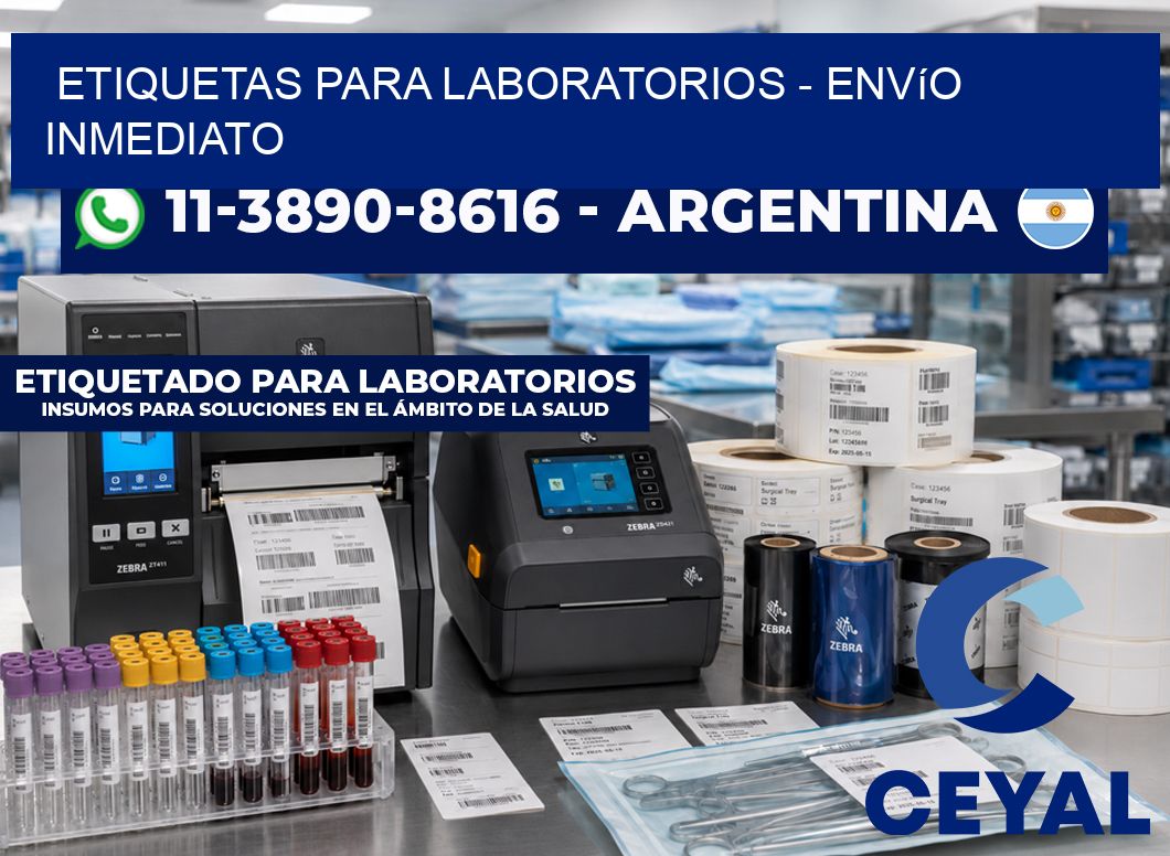 ETIQUETAS PARA LABORATORIOS - Envío inmediato