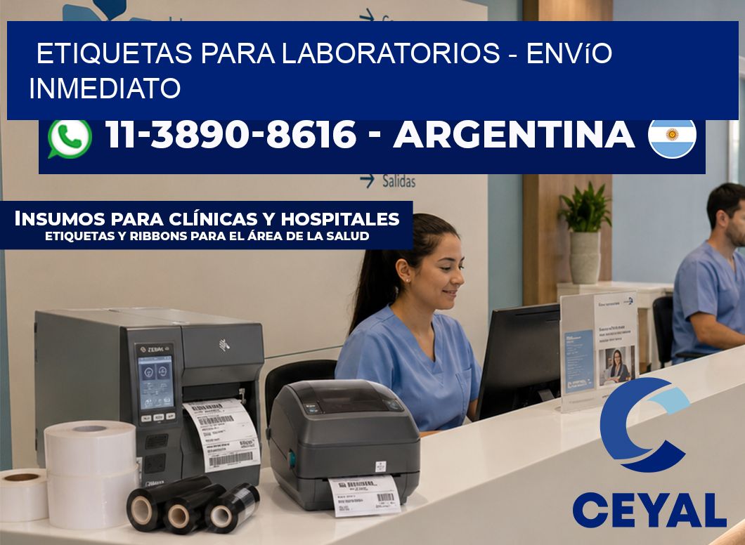 ETIQUETAS PARA LABORATORIOS – Envío inmediato