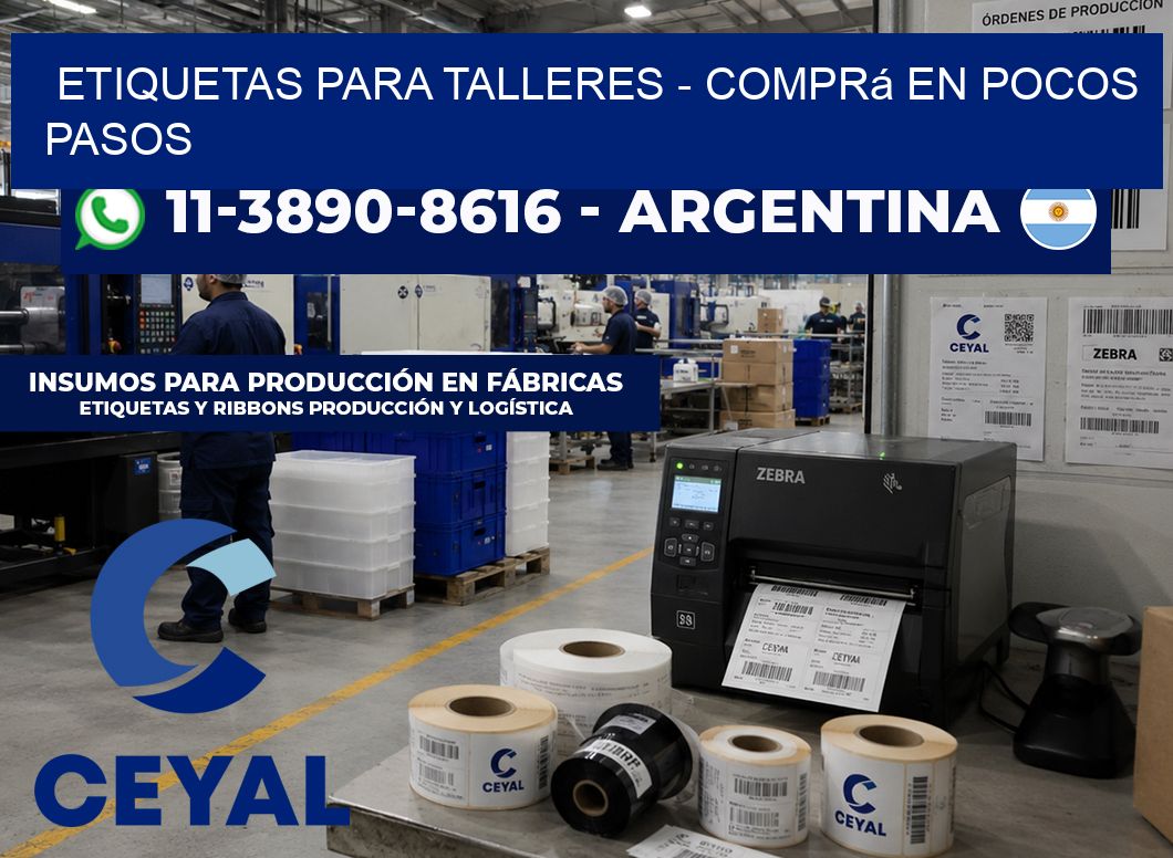 ETIQUETAS PARA TALLERES - Comprá en pocos pasos