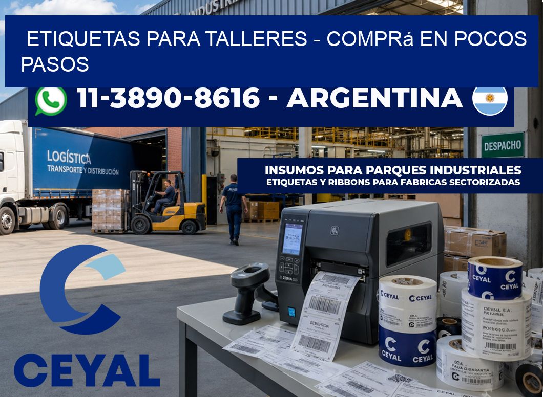 ETIQUETAS PARA TALLERES - Comprá en pocos pasos