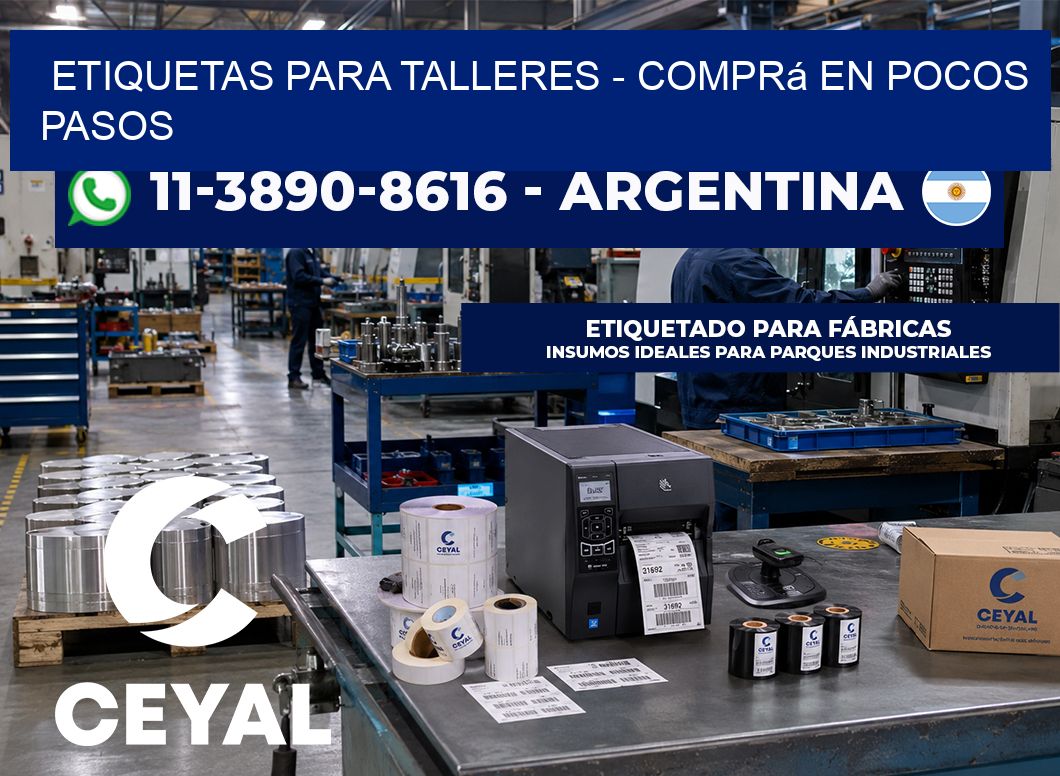 ETIQUETAS PARA TALLERES - Comprá en pocos pasos