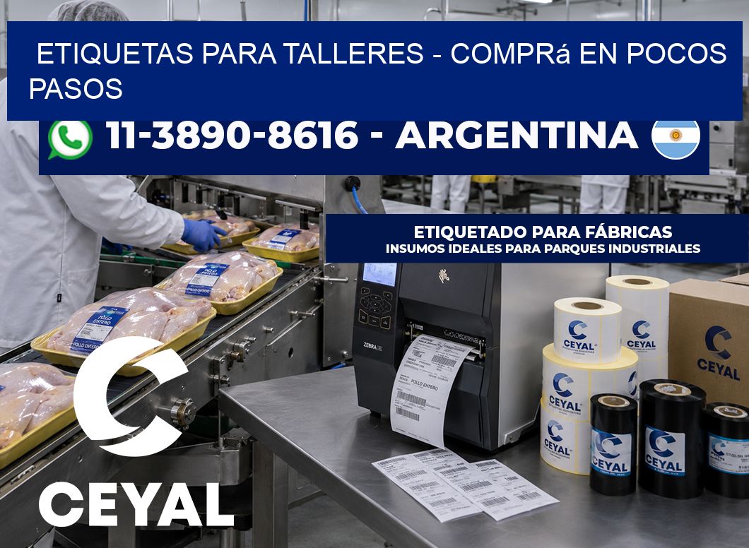 ETIQUETAS PARA TALLERES - Comprá en pocos pasos