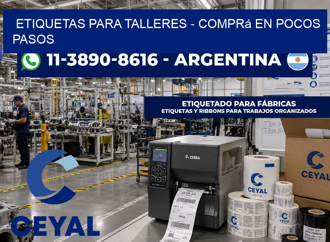 ETIQUETAS PARA TALLERES – Comprá en pocos pasos