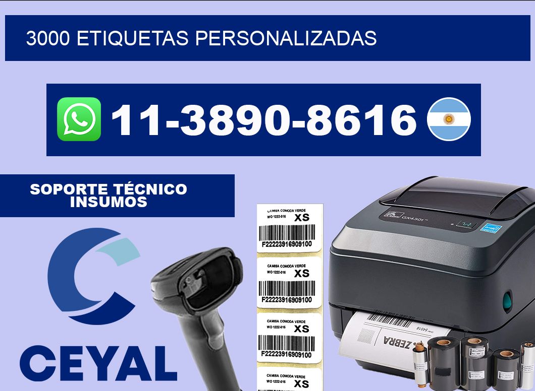 3000 ETIQUETAS PERSONALIZADAS