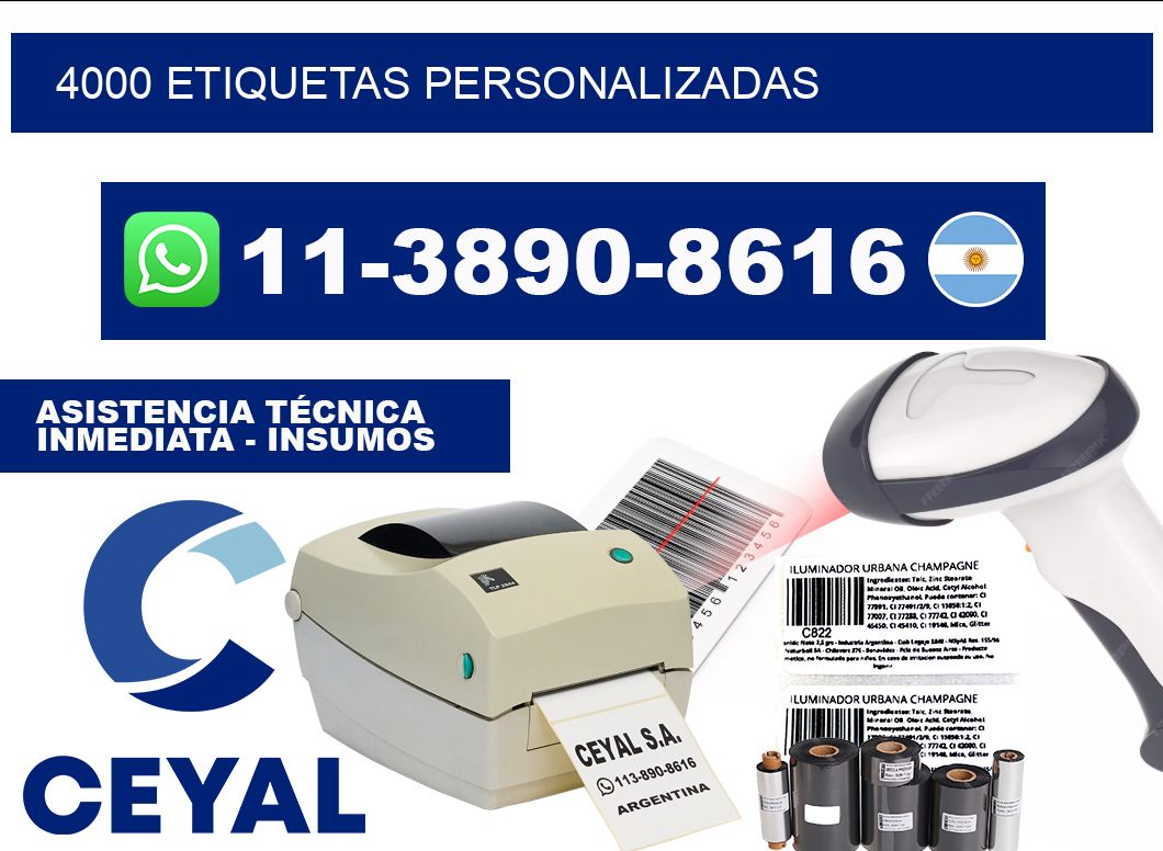 4000 ETIQUETAS PERSONALIZADAS