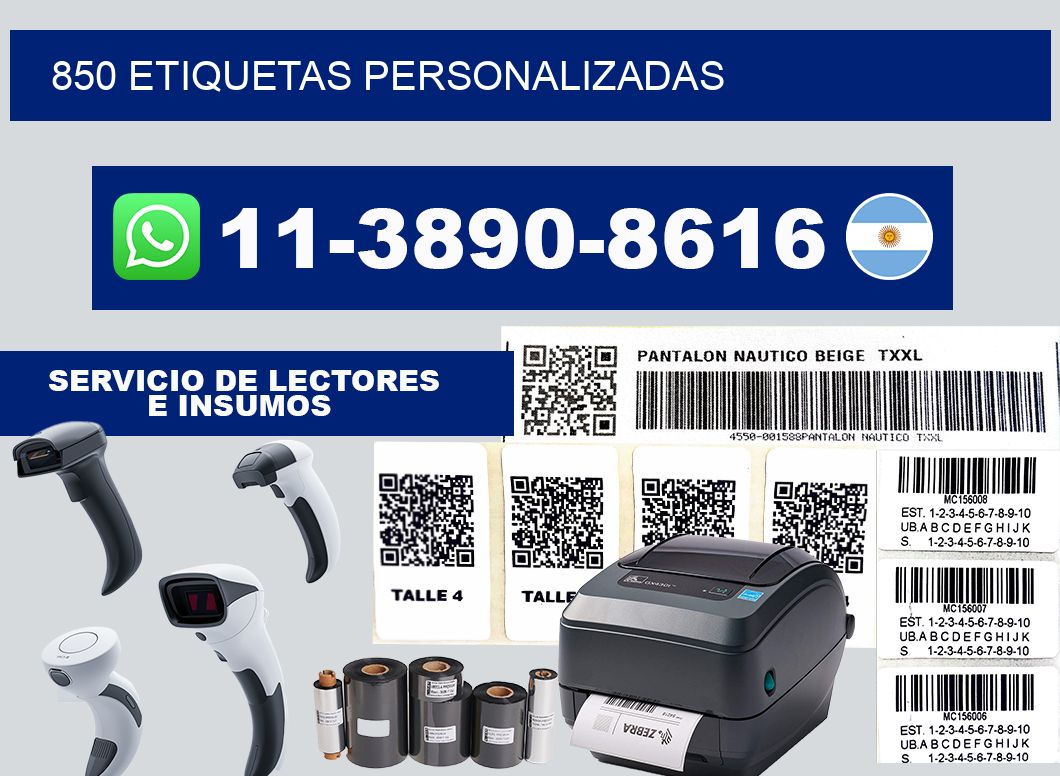 850 ETIQUETAS PERSONALIZADAS
