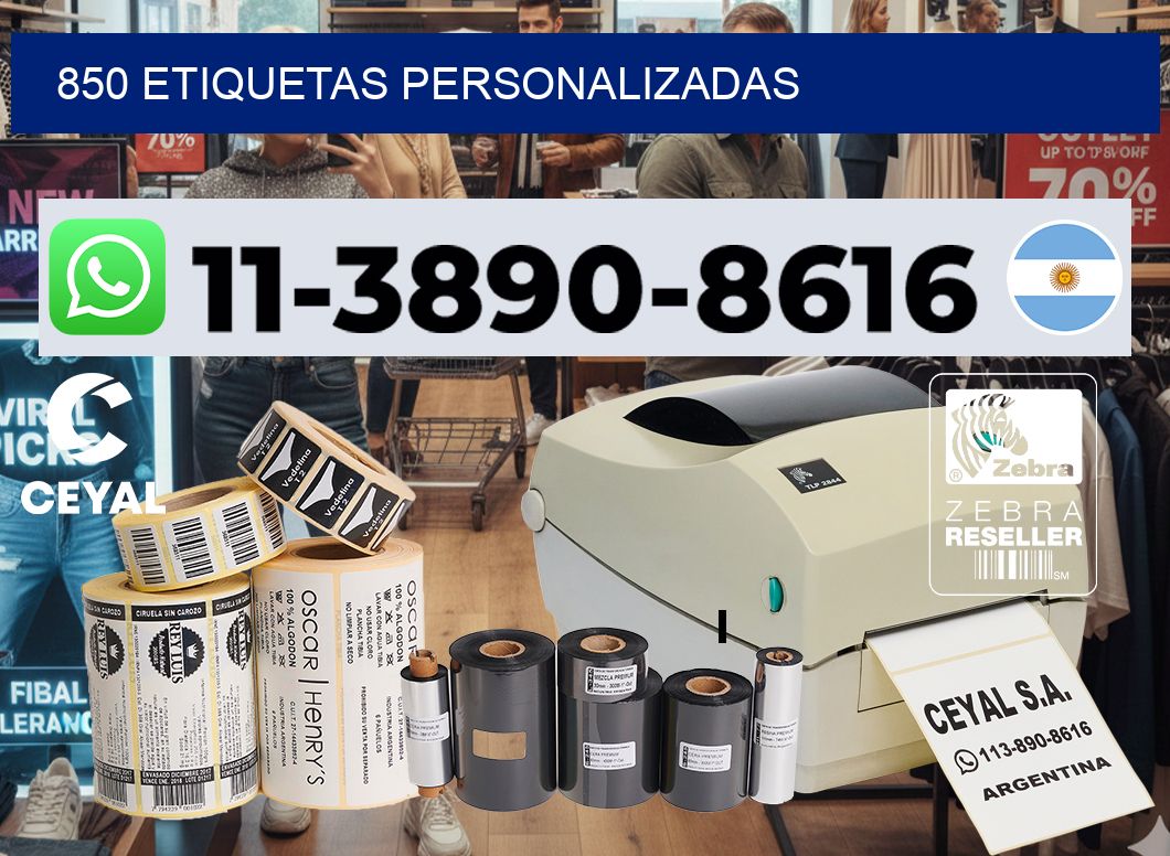 850 ETIQUETAS PERSONALIZADAS