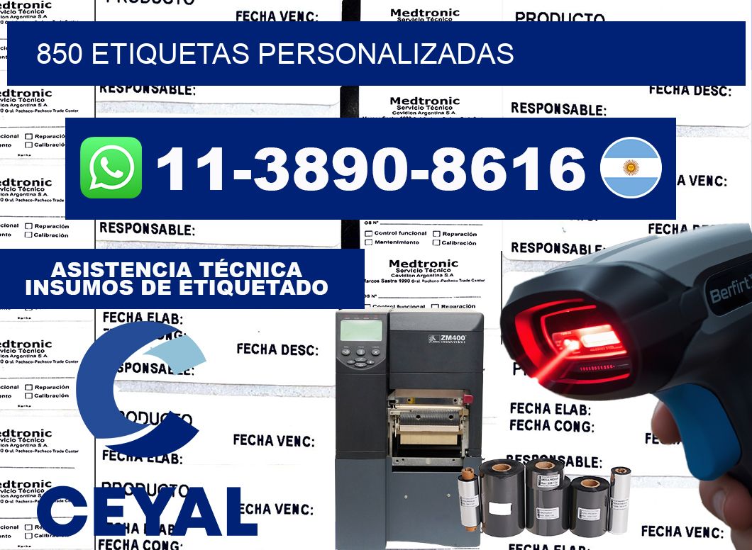 850 ETIQUETAS PERSONALIZADAS