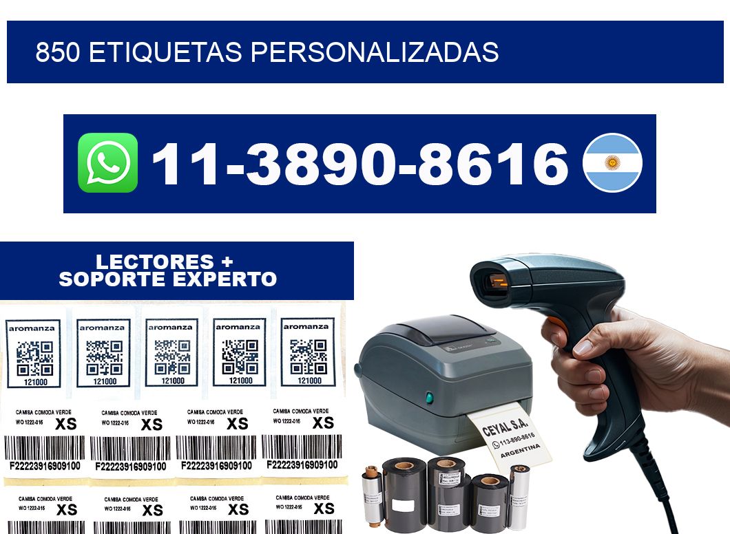 850 ETIQUETAS PERSONALIZADAS