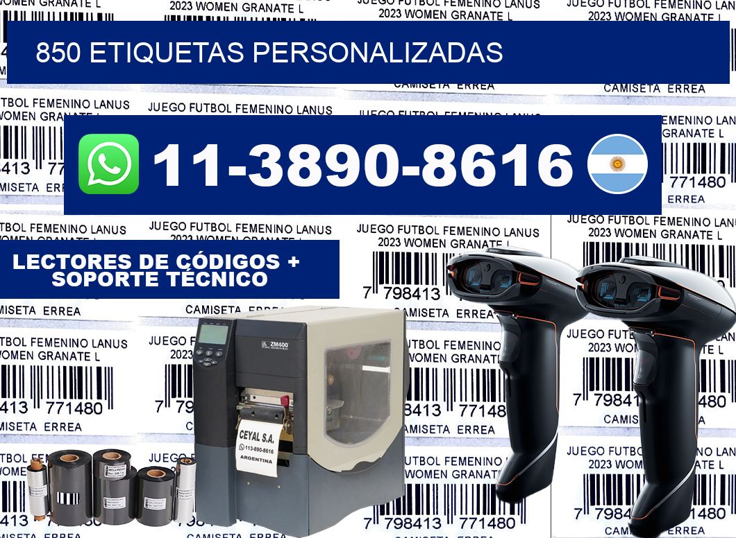 850 ETIQUETAS PERSONALIZADAS