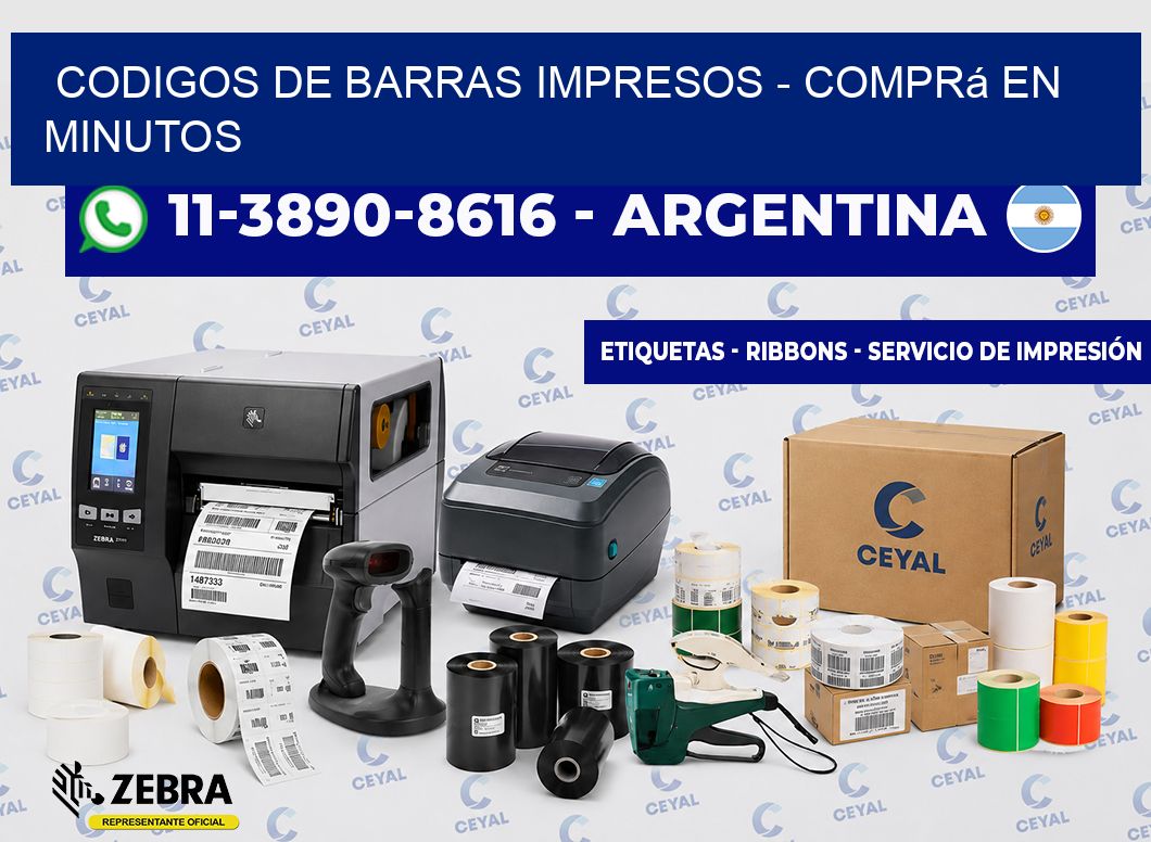 CODIGOS DE BARRAS IMPRESOS - Comprá en minutos